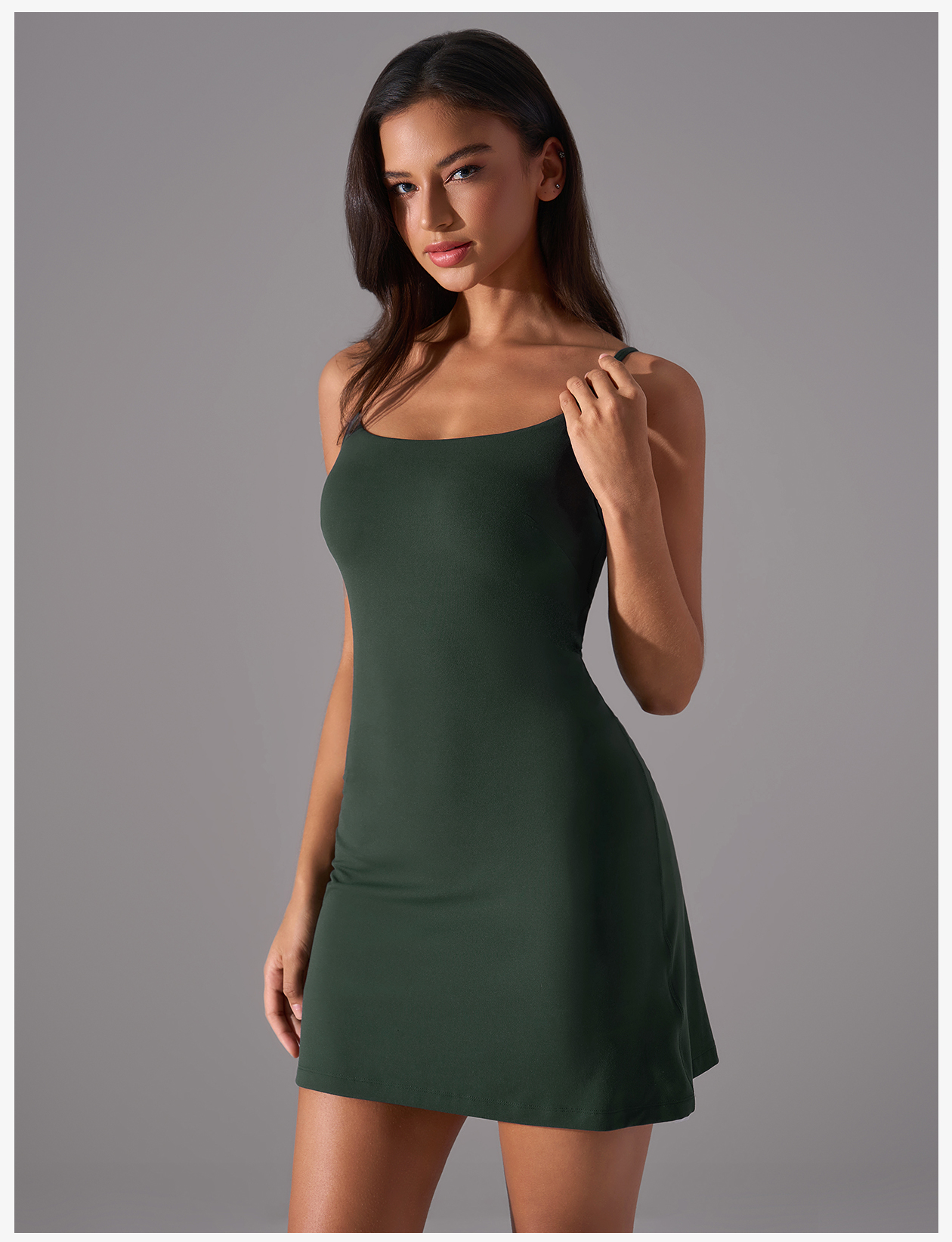 Women's Sleeveless Spaghetti Strap Bodycon Mini Dress with Pockets - Light Pink Casual Summer Short Dress for Party, Beach, Daily Wear