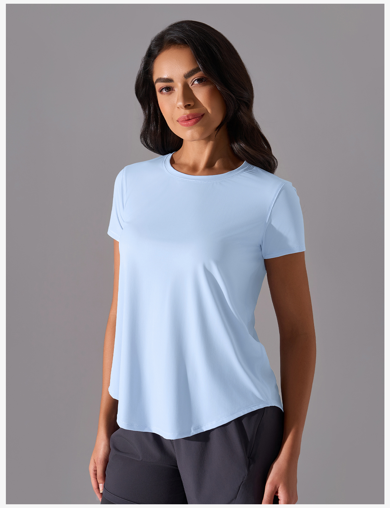 Women's Pink Crew Neck Short - Sleeve T - Shirt, Casual & Workout Top