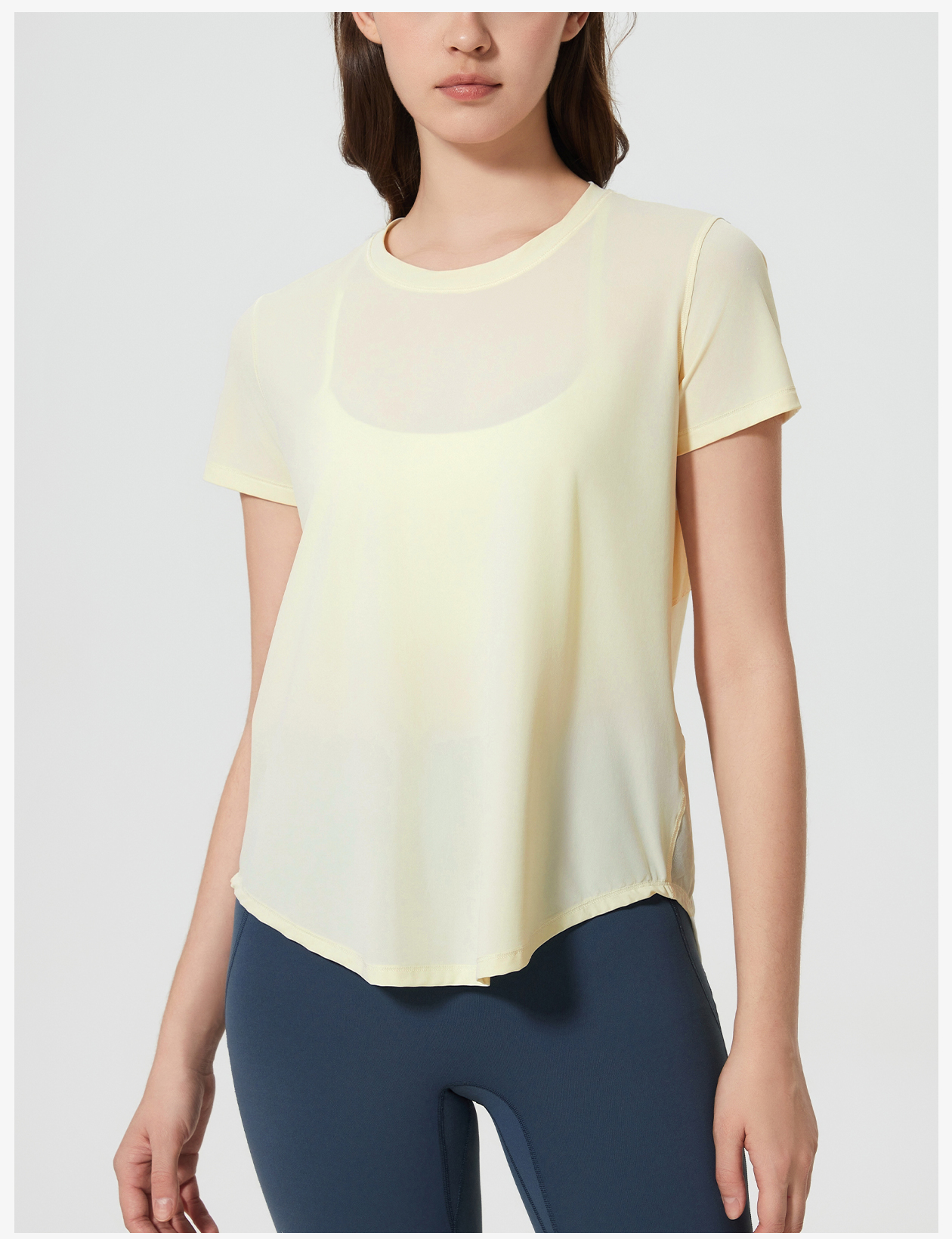 Women's Pink Crew Neck Short - Sleeve T - Shirt, Casual & Workout Top