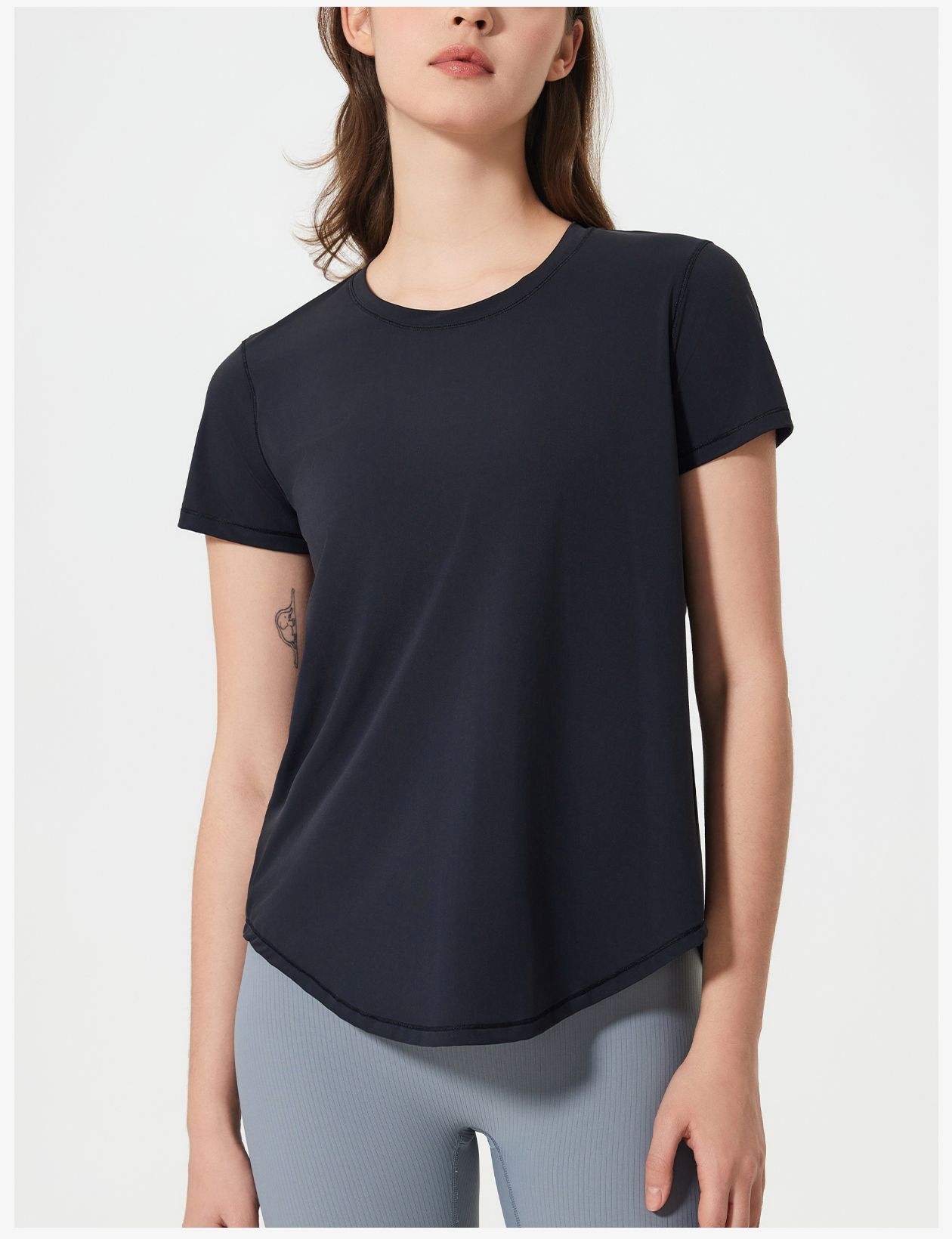 Women's Pink Crew Neck Short - Sleeve T - Shirt, Casual & Workout Top