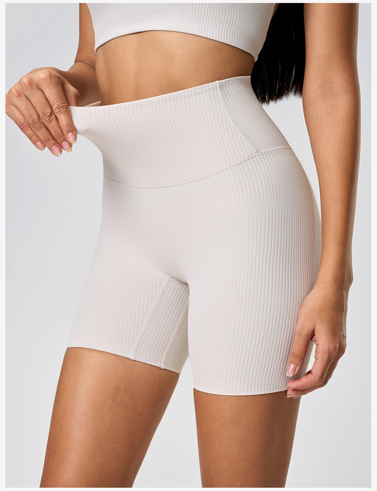 Women's Magenta High - Waisted Ribbed Athletic Shorts, Yoga & Workout Biker Shorts