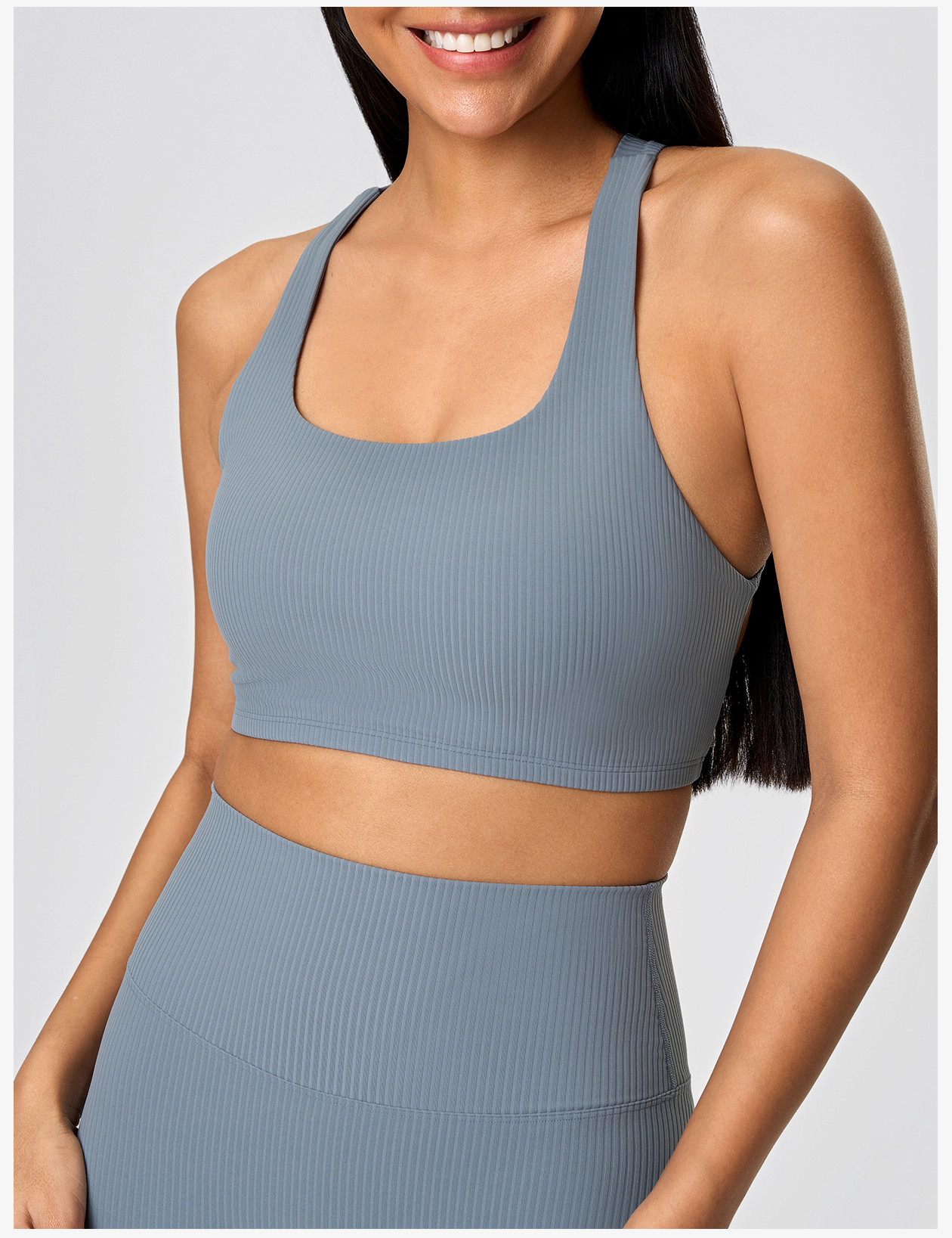 Women's Magenta Ribbed Racerback Sports Bra, Crop Top Yoga Activewear