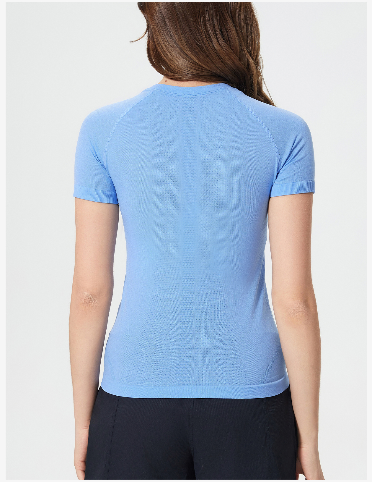 Women's Light Gray Short - Sleeve Seamless Workout Top, Breathable Athletic Shirt for Yoga & Fitness