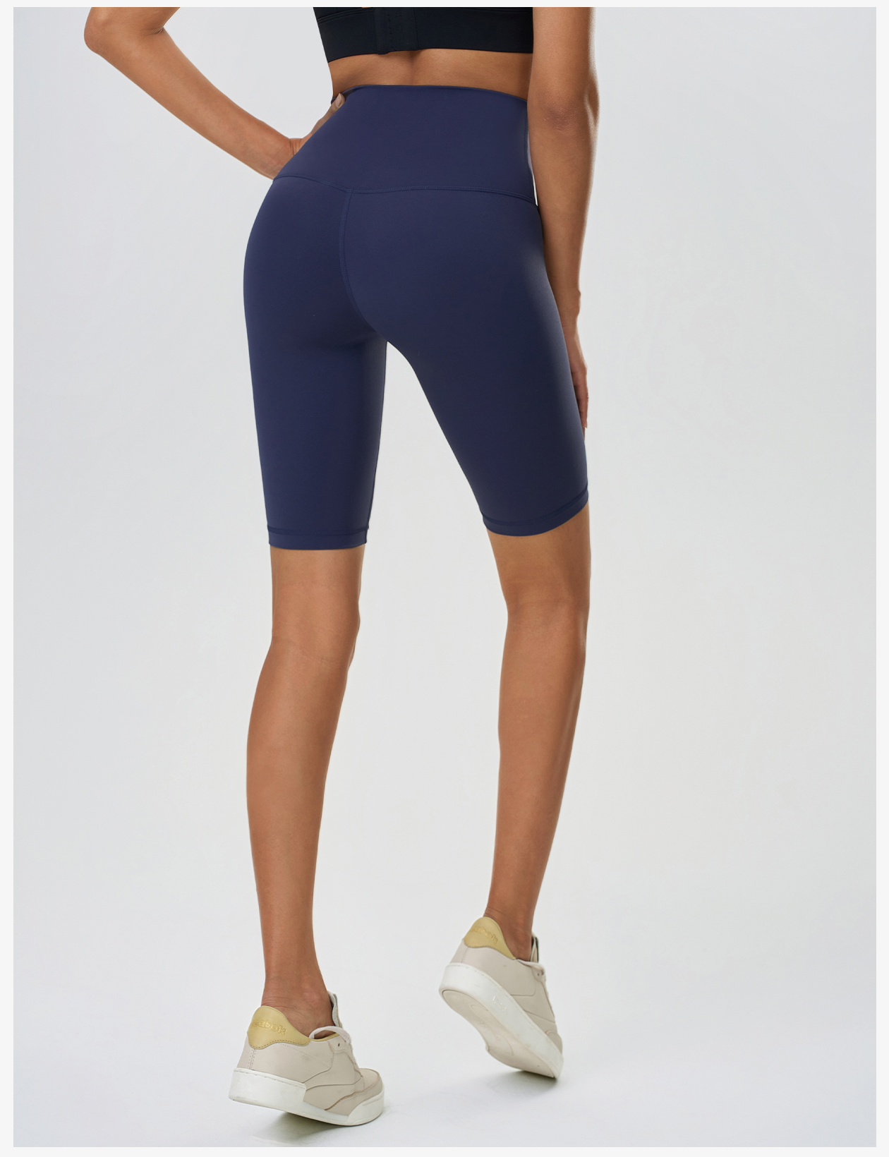 Women's Brown High - Waisted Biker Shorts, Tummy - Control Workout Leggings for Yoga & Running