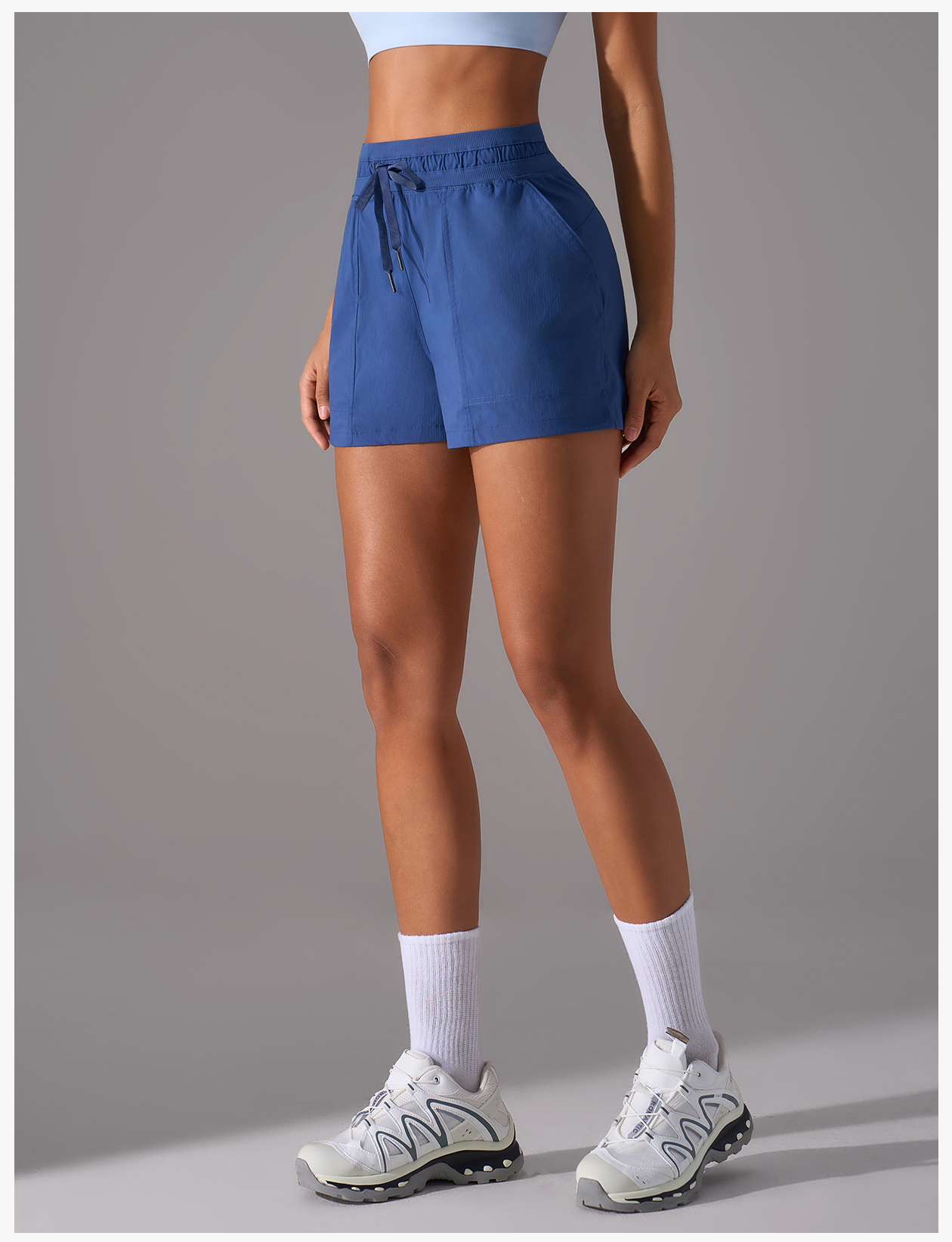 Women's Lightweight Drawstring Athletic Shorts, Casual Loose Fit Running & Yoga Shorts with Pockets 