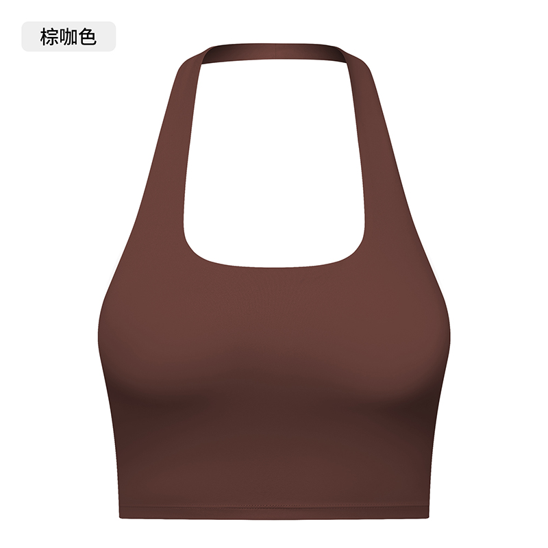 Women's Light Blue Halter Neck Sports Bra, Crop Top for Yoga, Gym & Fitness Workouts