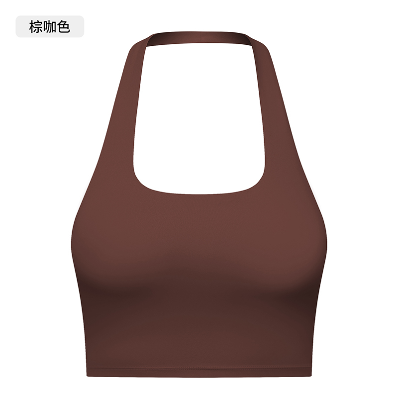 Women's Light Blue Halter Neck Sports Bra, Crop Top for Yoga, Gym & Fitness Workouts