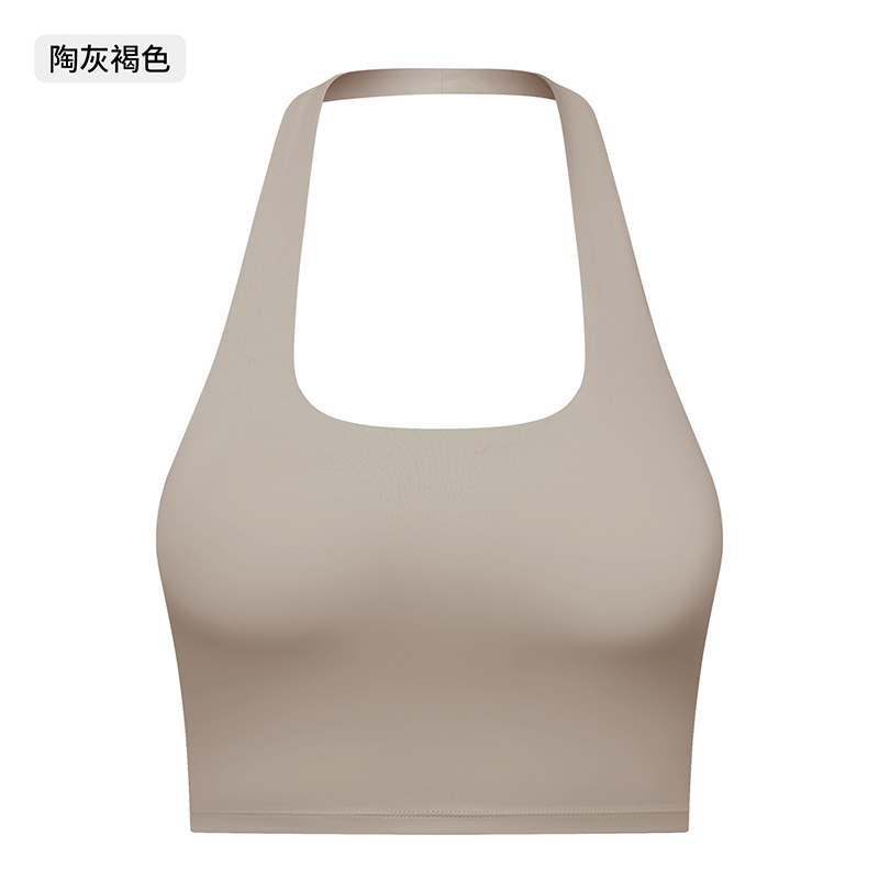 Women's Light Blue Halter Neck Sports Bra, Crop Top for Yoga, Gym & Fitness Workouts