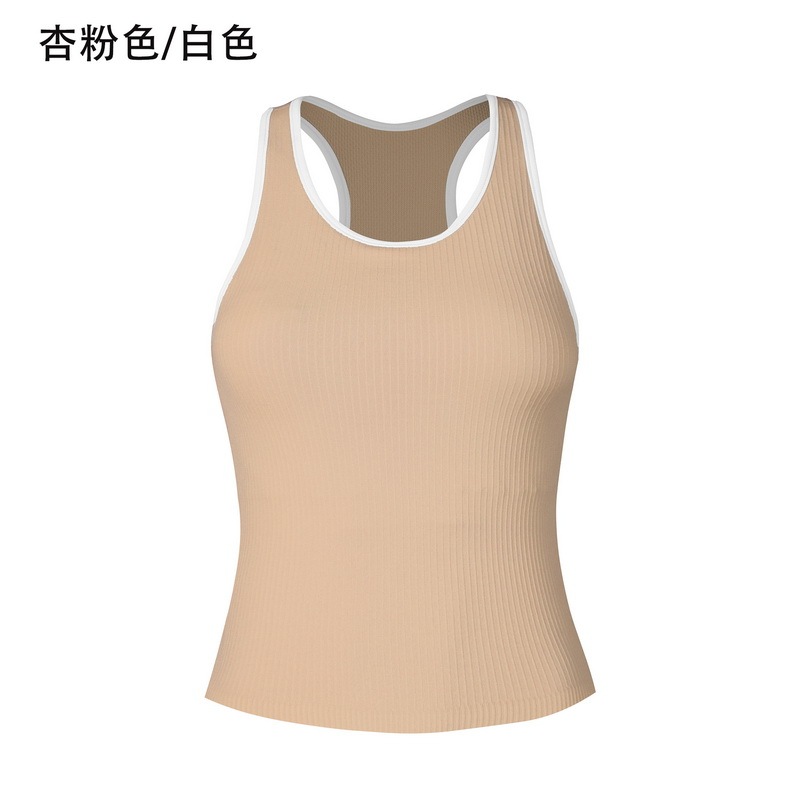 Women's Ribbed Racerback Crop Tank Top - Light Blue Sleeveless Slim Fit Athletic Workout Shirt