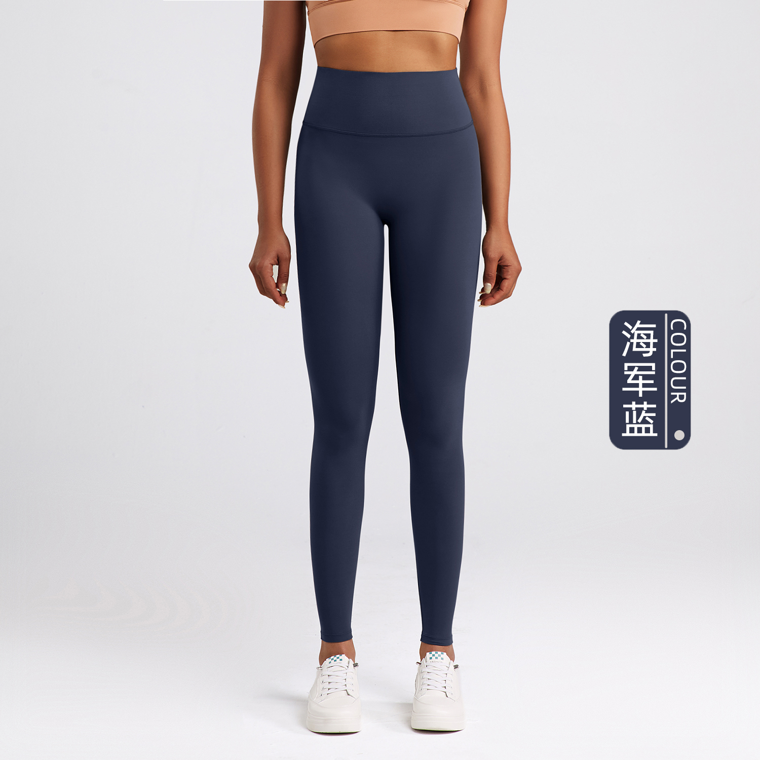 Women's High-Waisted Yoga Leggings - Olive Green, 80% Nylon 20% Lycra Spandex, Tummy Control for Yoga, Running, Pilates & Casual Wear