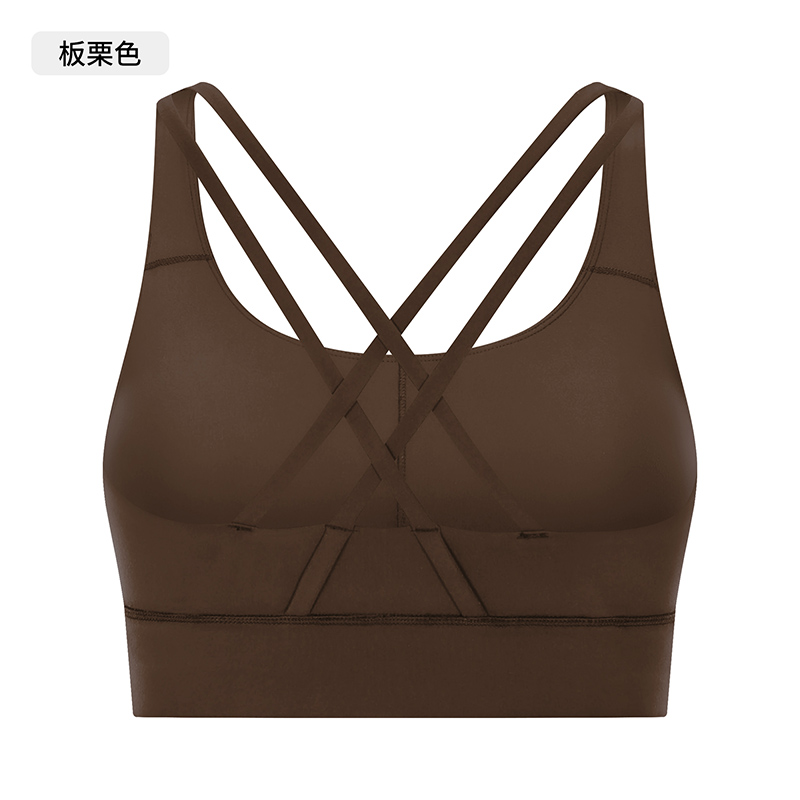 Women's Purple Racerback Sports Bra, High - Support Yoga Bra Top for Workout and Fitness