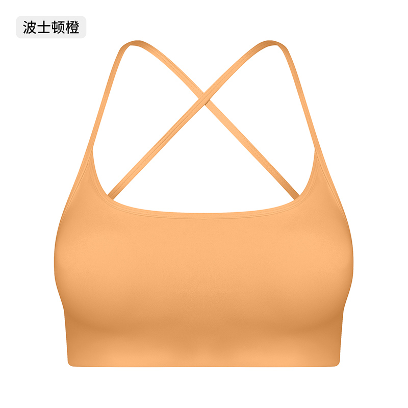 Women's Purple Strappy Sports Bra, Racerback Yoga Bra Top for Workout & Fitness