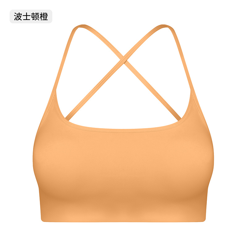 Women's Purple Strappy Sports Bra, Racerback Yoga Bra Top for Workout & Fitness