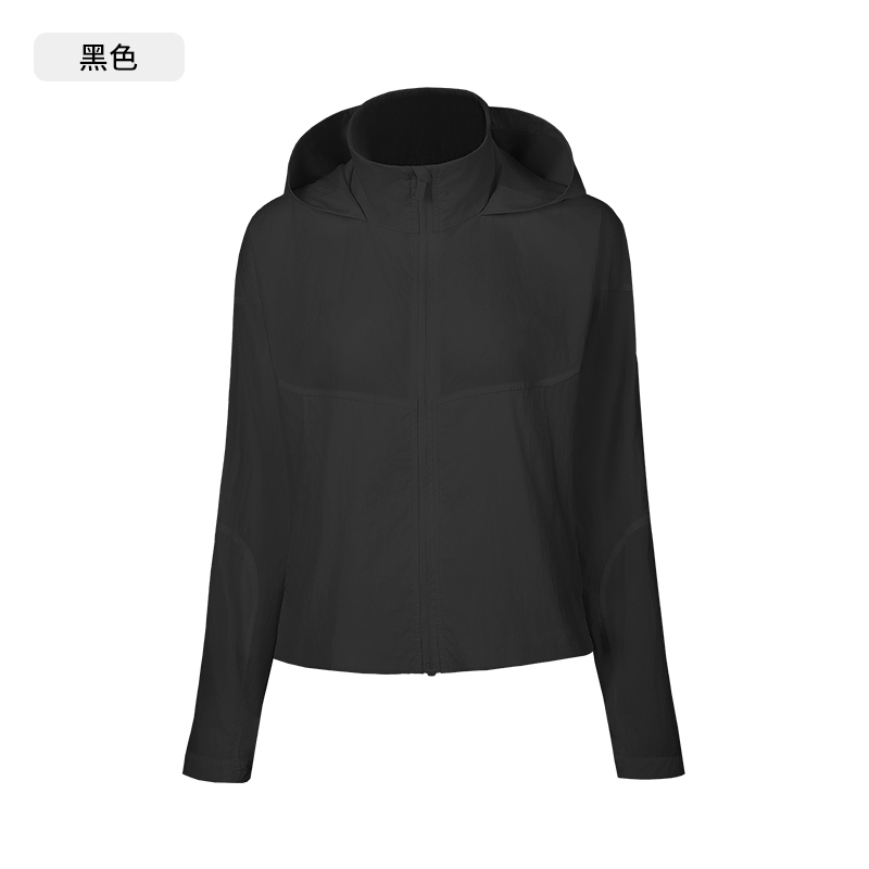 Women's Light Blue Cropped Windbreaker Jacket - Loose Fit, Sporty Style