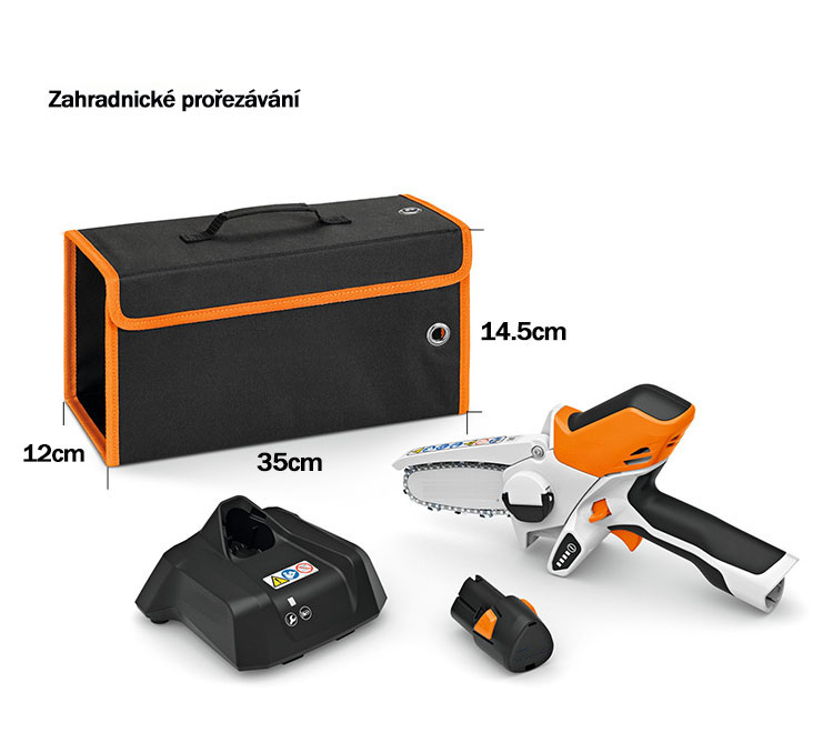 Německá malá ruční lithiová řetězová pila pro domácnost, prořezávání zahrady, prořezávání zahrady, dobíjecí elektrická pila