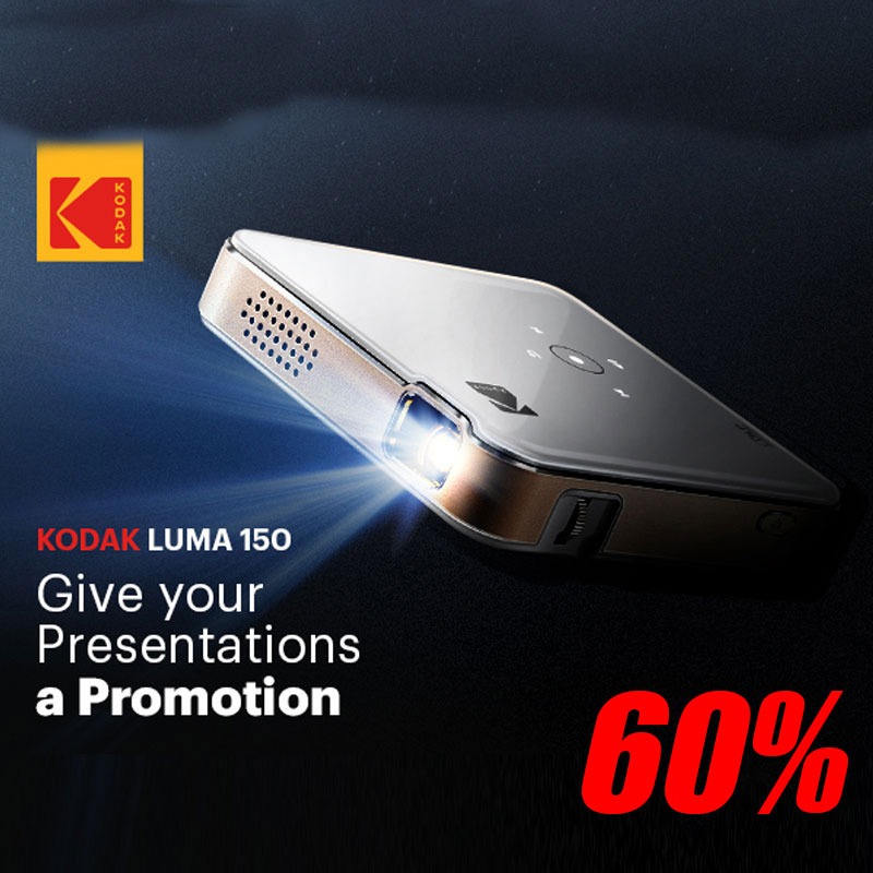 KODAK Luma 150 Ultra Mini Pocket Pico Projector - podpora 1080P Přenosný bezdrátový LED DLP filmový a video projektor pro cestování, připojení k iPhone a Androidu Objednejte nyní!Časově omezená akce!