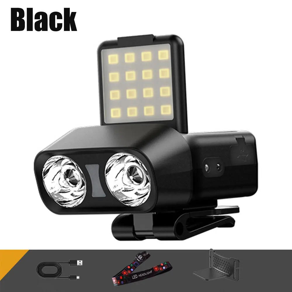 New design Cap Clip Light USB Oudoor Rechargeable Sensor COB LED Headlamp