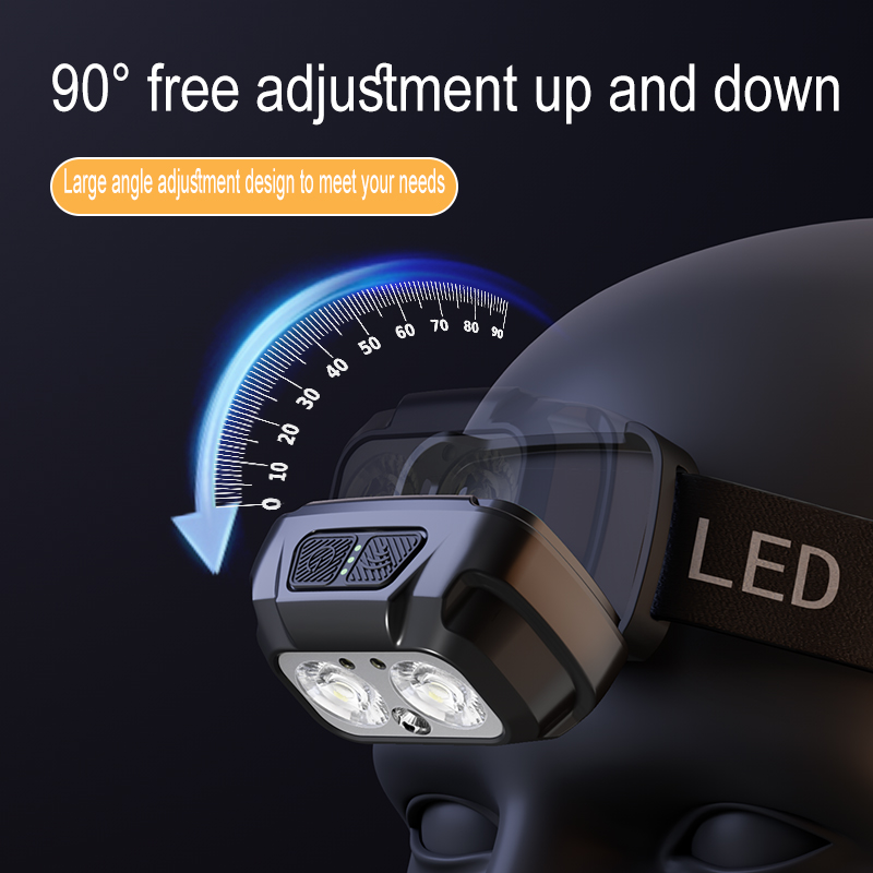 Rechargeable  Waterproof Large Battery Outdoor Sensor Headlamp