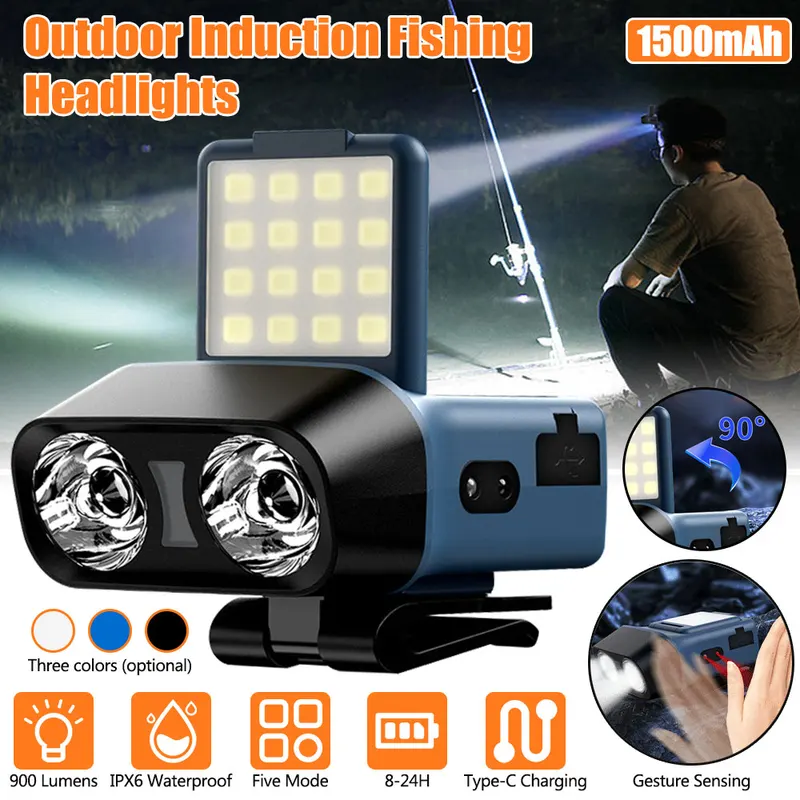 New design Cap Clip Light USB Oudoor Rechargeable Sensor COB LED Headlamp