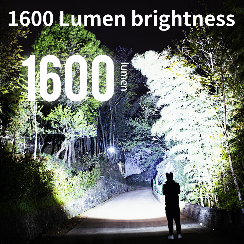 High Bright 1600LM  Waterproof Large Battery Outdoor Sensor Headlamp