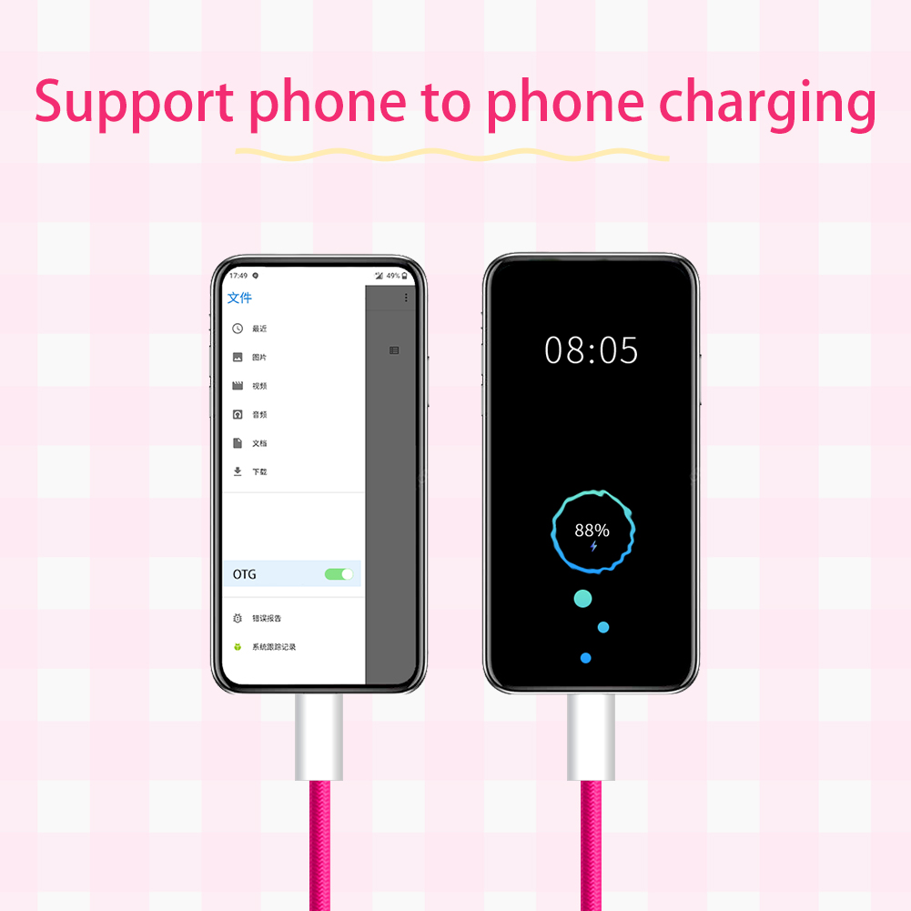 Portable Lanyard Type C to C to Lighting Cable PD Fast Charge Data Cables Iphone Charging Cable