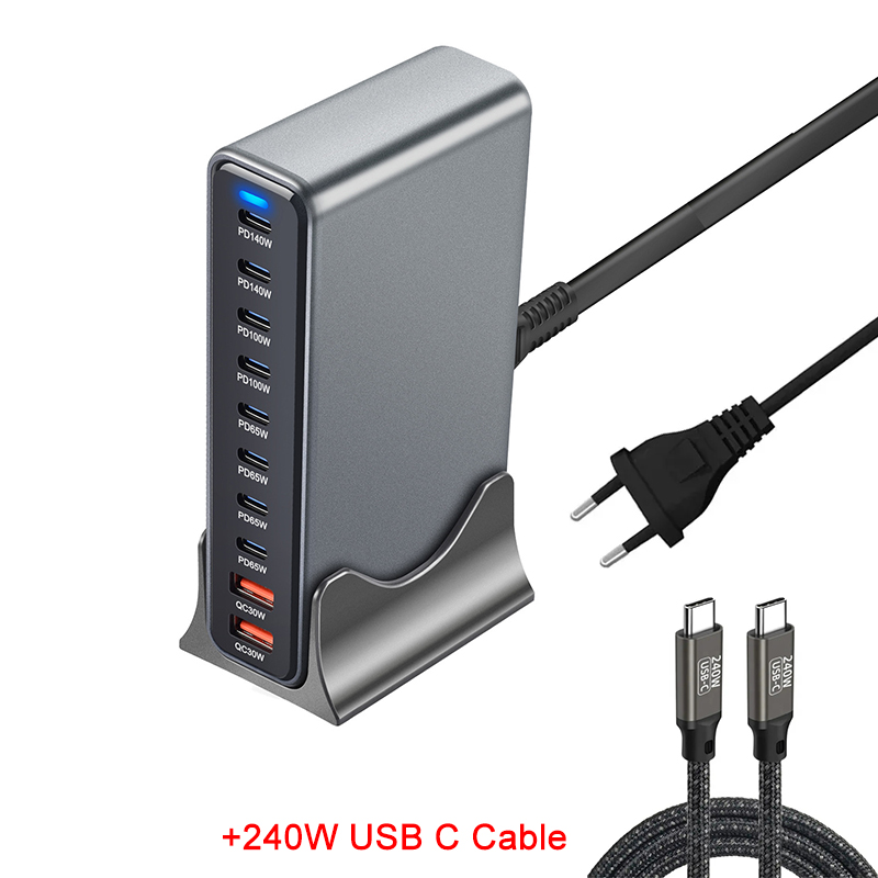 New 800W GaN USB-C Desktop Fast Charger Station for Laptops-kzctec