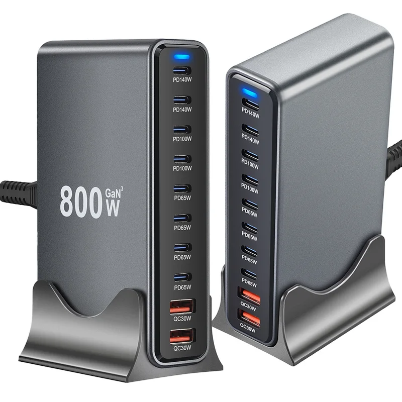 New 800W GaN USB-C Desktop Fast Charger Station for Laptops-kzctec