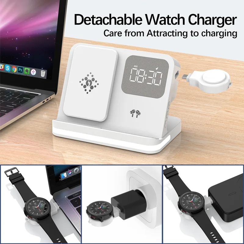 6 In 1 Wireless Charger Stand  Fast Charging Dock Station For iPhone-kzctec