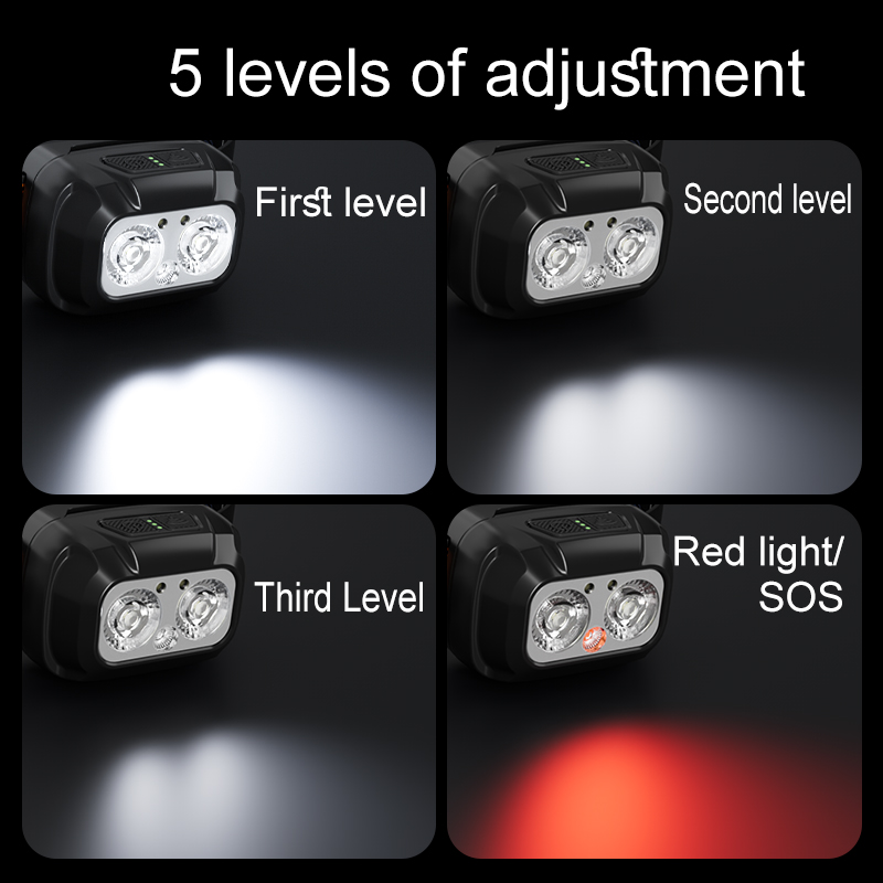 Rechargeable  Waterproof Large Battery Outdoor Sensor Headlamp