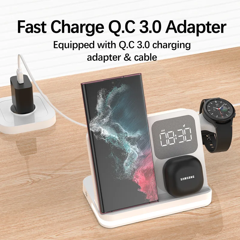 6 In 1 Wireless Charger Stand  Fast Charging Dock Station For iPhone-kzctec