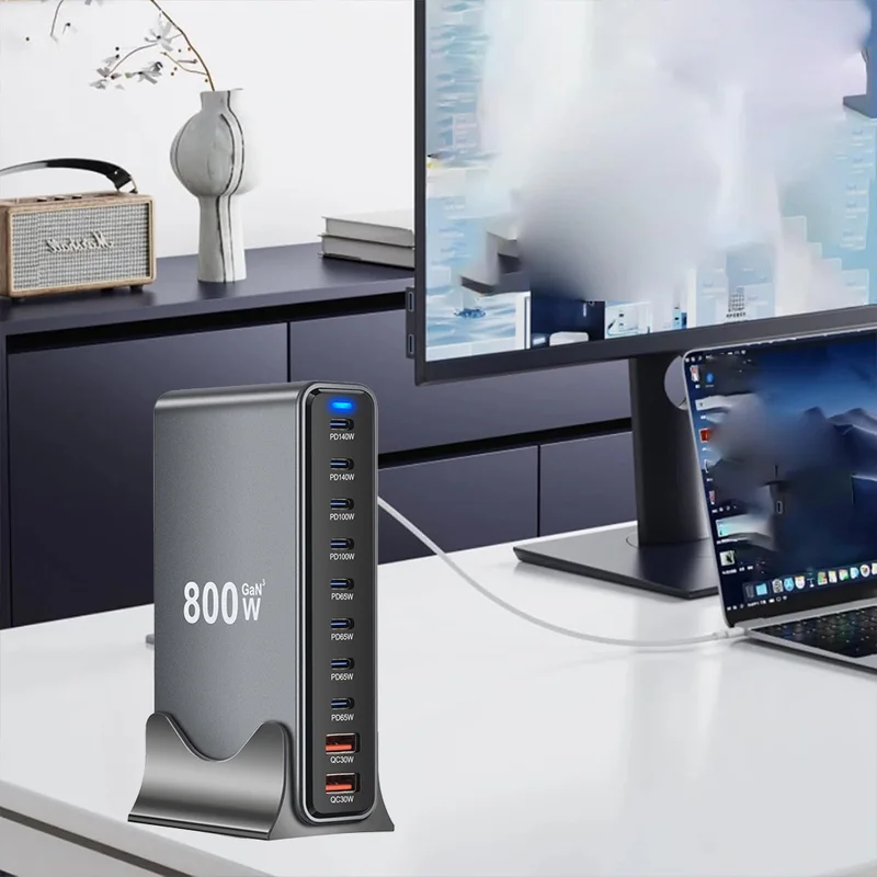 New 800W GaN USB-C Desktop Fast Charger Station for Laptops-kzctec