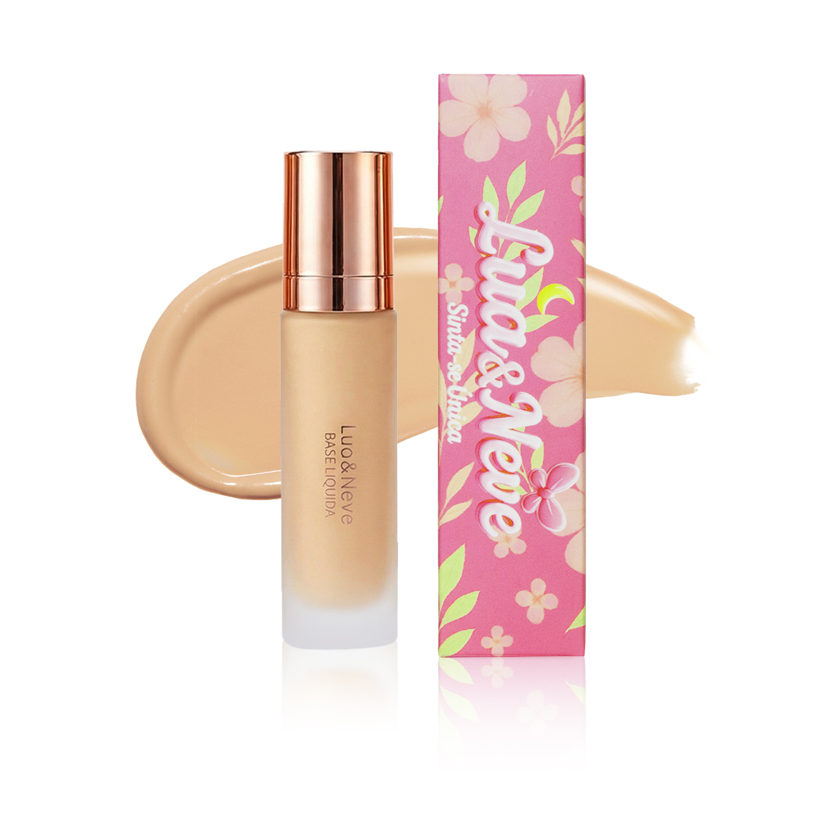 Base Líquida Lua&Neve | Várias Cores, Uniformiza Pele, Cria Base Impecável