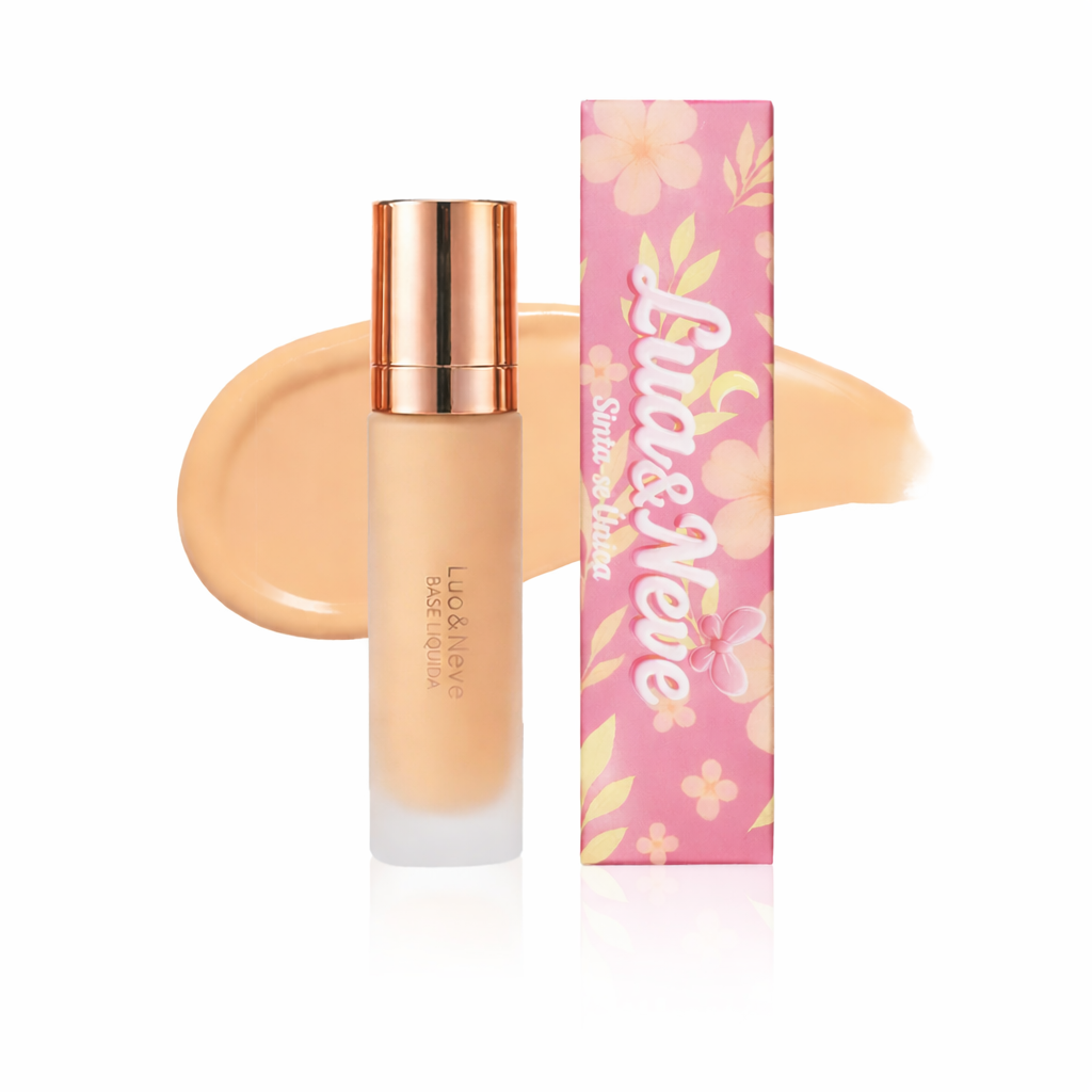 Base Líquida Lua&Neve | Várias Cores, Uniformiza Pele, Cria Base Impecável