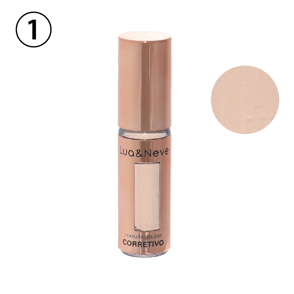 Corretivo Líquido Lua&Neve | 6 Cores para Todos os Tipos de Pele, Textura Suave, Cobre Imperfeições Precisamente