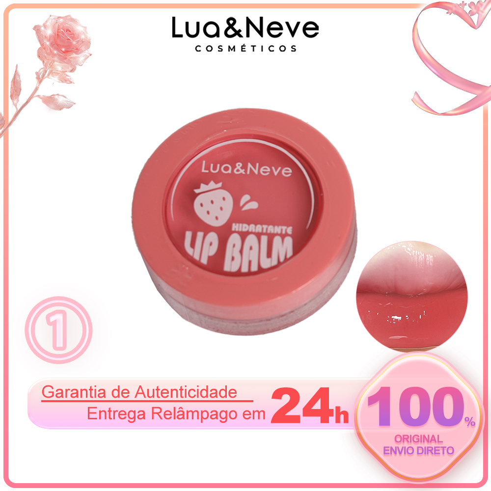 Bálsamo Hidratante 2 em 1 para Lábios e Bochechas Lua&Neve | Kit com 3 Cores, Hidratação de Inverno, Atmosfera de Mesma Cor