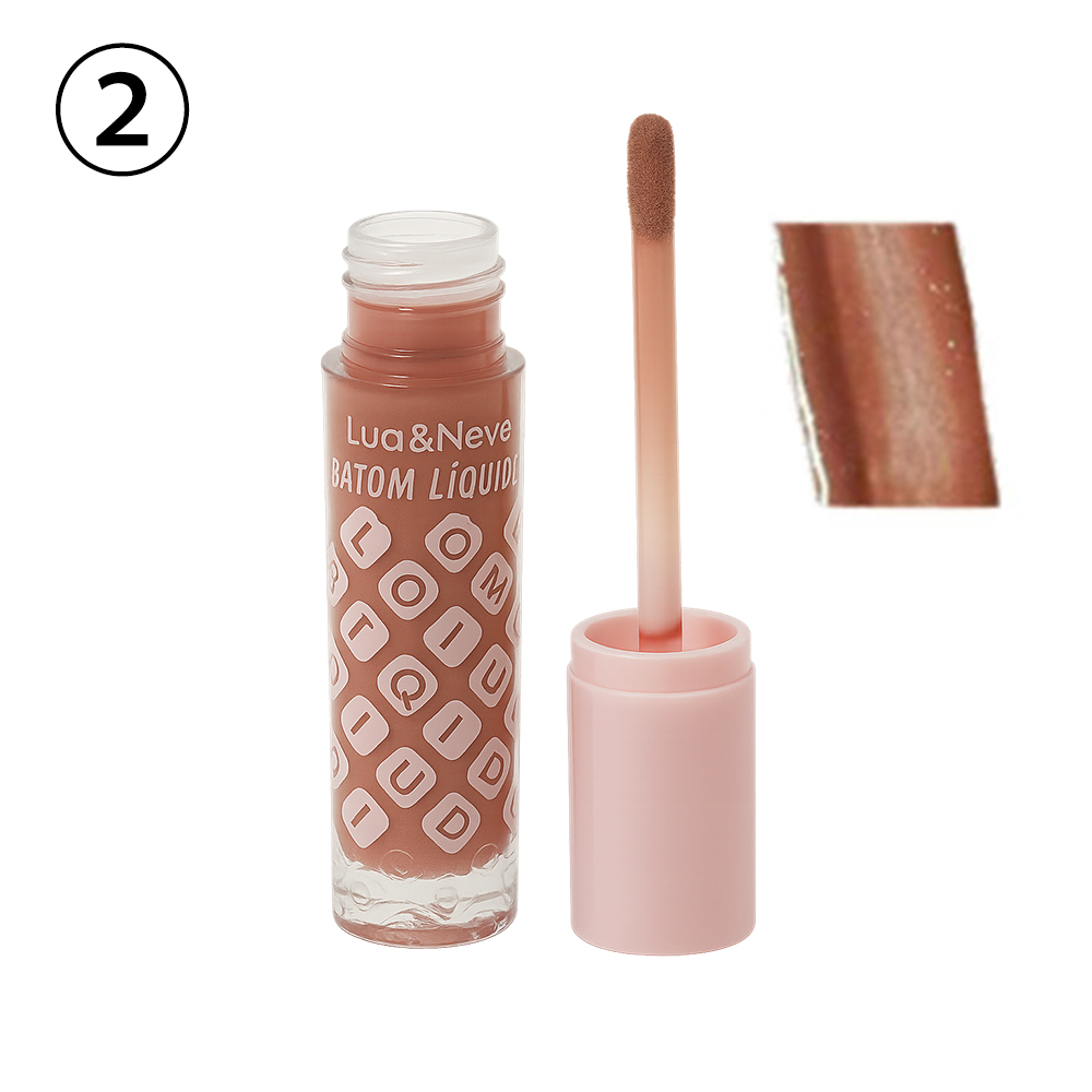 Batom Líquido Lua&Neve com Efeito Névoa | 5 Cores Brancurificantes, Textura de Veludo, Leve e Longa - duração