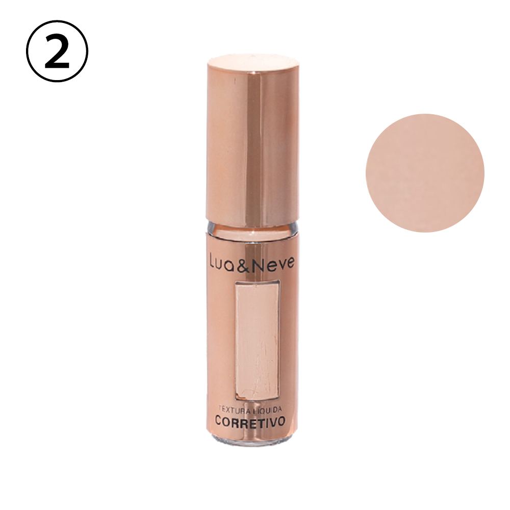 Corretivo Líquido Lua&Neve | 6 Cores para Todos os Tipos de Pele, Textura Suave, Cobre Imperfeições Precisamente