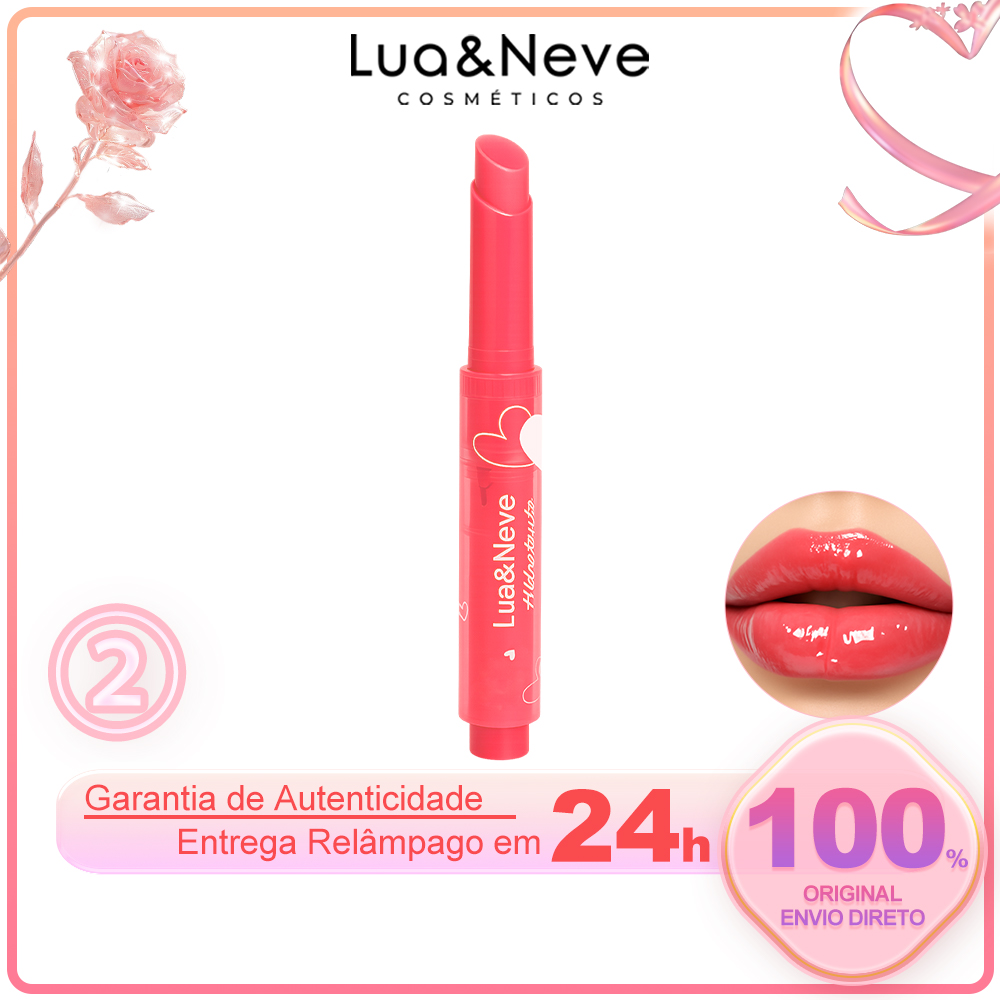 Caneta de Gloss Labial Gel com Coração Lua&Neve | Hidratação Gelatina, Fixação em Uma Passe, Cria Lábios Juicy no Inverno