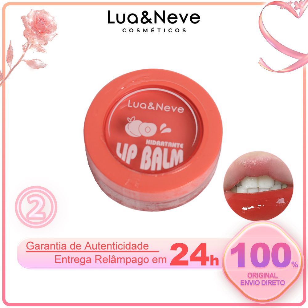 Bálsamo Hidratante 2 em 1 para Lábios e Bochechas Lua&Neve | Kit com 3 Cores, Hidratação de Inverno, Atmosfera de Mesma Cor