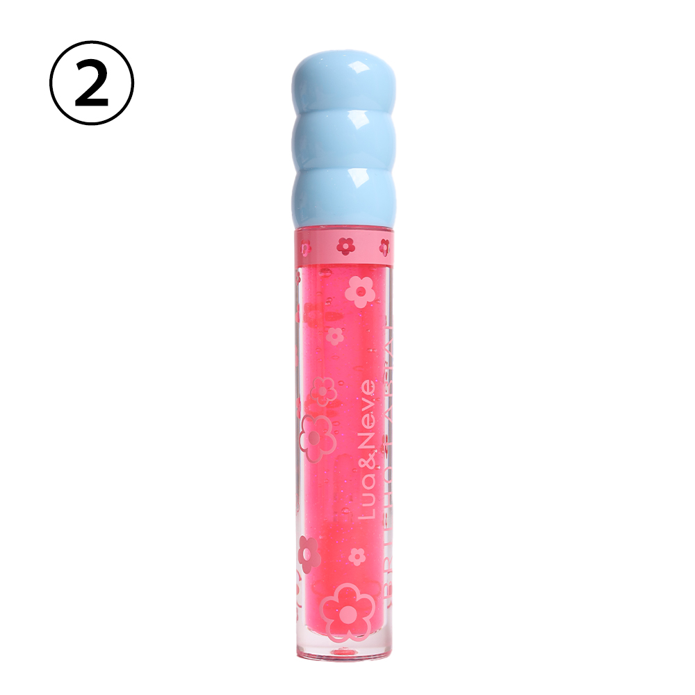 Gloss Labial Lua&Neve com Glitter Fantástico | 6 Cores em Tubos Doces, Brilho Fino como Vidro, Salvando Lábios Secos