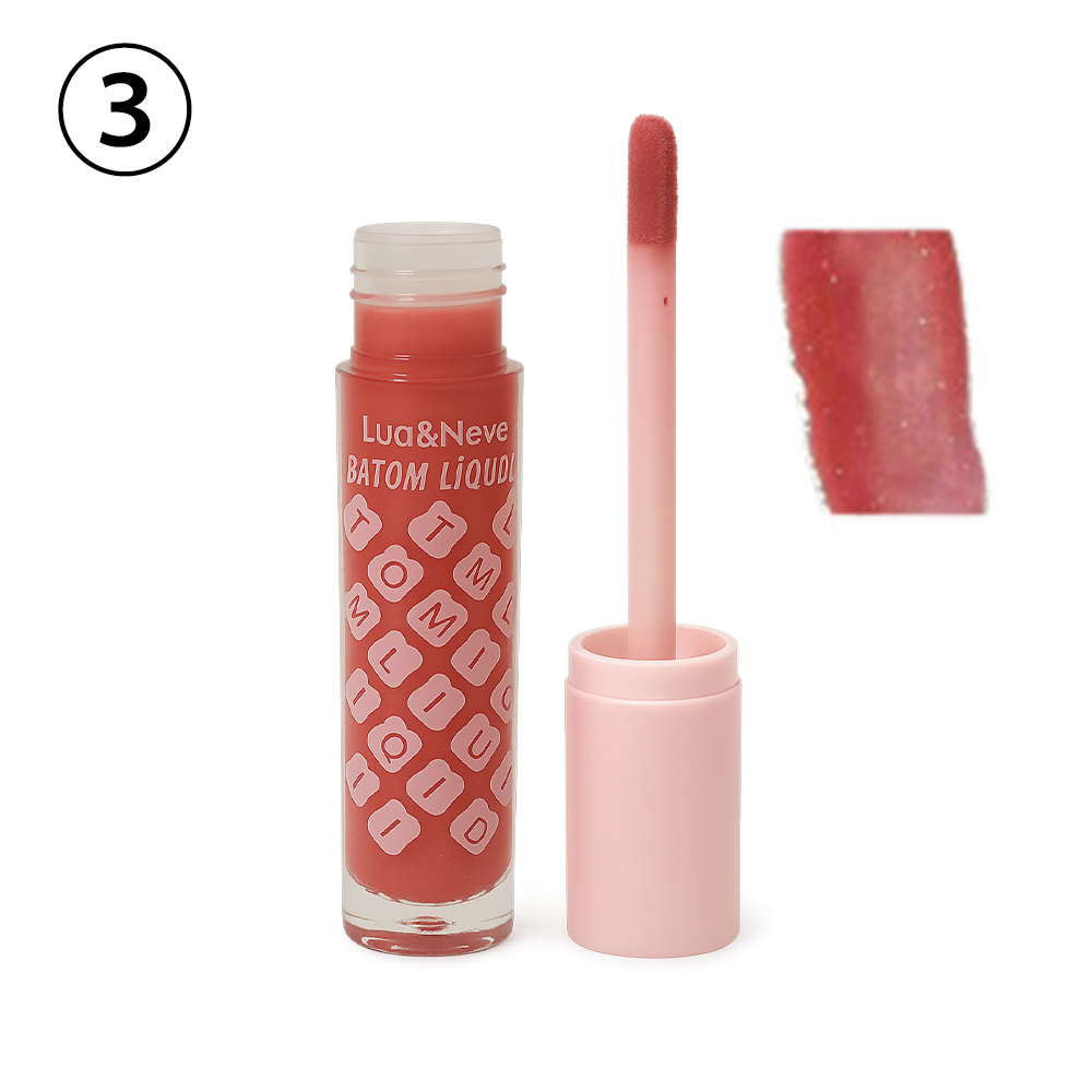 Batom Líquido Lua&Neve com Efeito Névoa | 5 Cores Brancurificantes, Textura de Veludo, Leve e Longa - duração