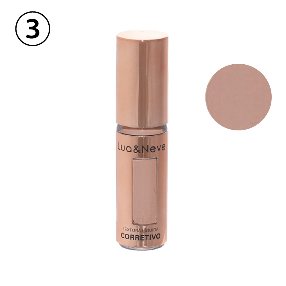 Corretivo Líquido Lua&Neve | 6 Cores para Todos os Tipos de Pele, Textura Suave, Cobre Imperfeições Precisamente