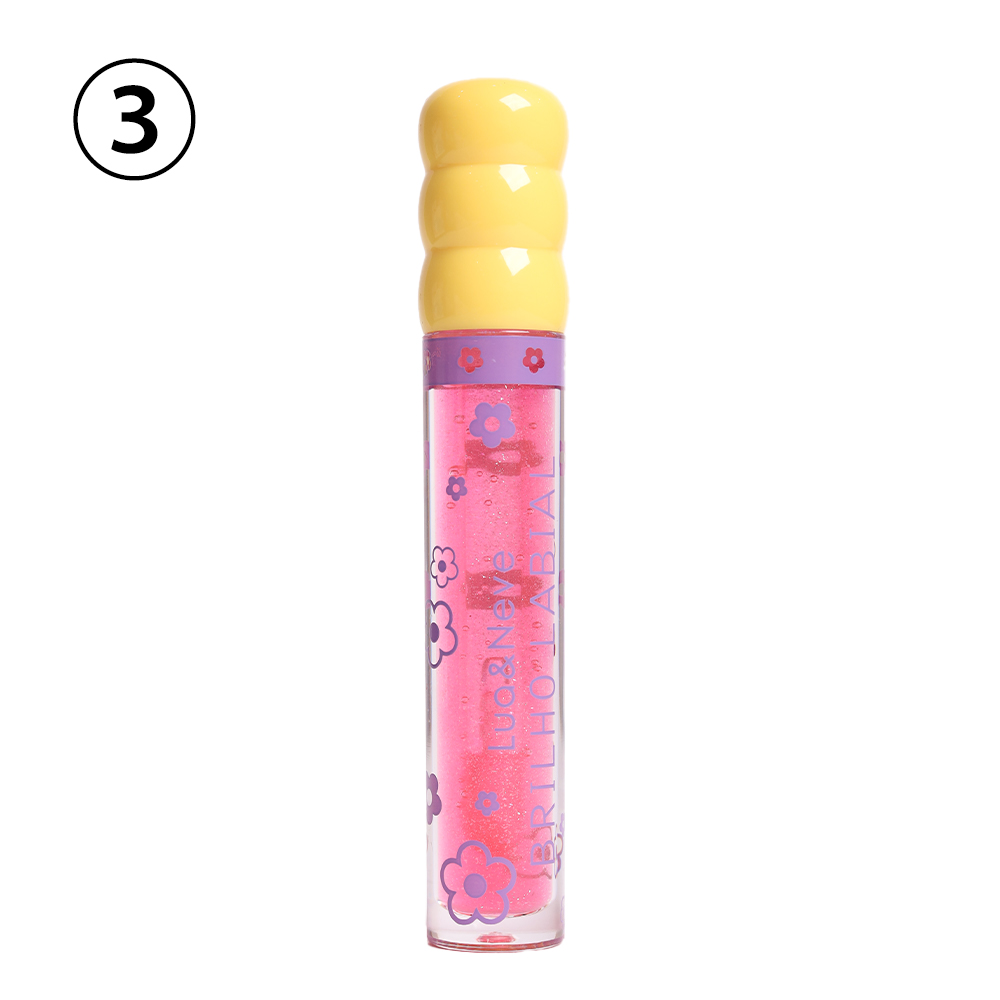 Gloss Labial Lua&Neve com Glitter Fantástico | 6 Cores em Tubos Doces, Brilho Fino como Vidro, Salvando Lábios Secos