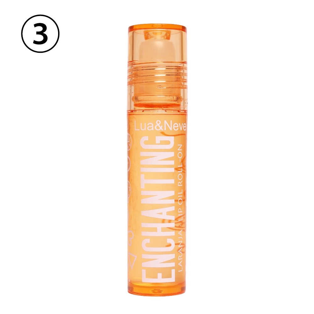 Óleo Labial de Rolo Lua&Neve | 6 Aromas Doces de Frutas, Nutrição e Reparação, Brilhando os Lábios A qualquer Momento