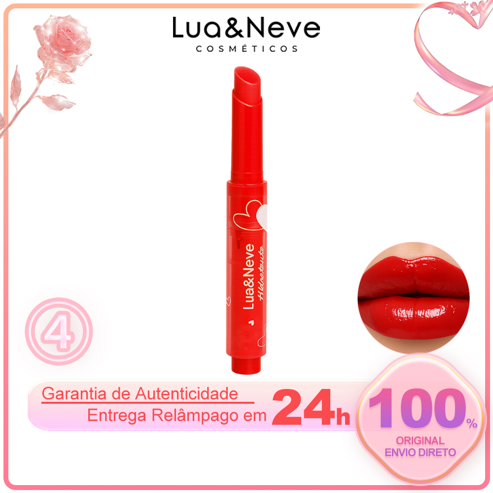 Caneta de Gloss Labial Gel com Coração Lua&Neve | Hidratação Gelatina, Fixação em Uma Passe, Cria Lábios Juicy no Inverno