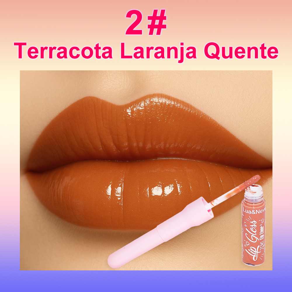 Caneta de Lip Gloss Dupla Ponta Lua&Neve | 6 Cores Intensas, Lápis Labial + Lip Gloss 2 em 1, Delimitando Forma Cheia de Lábios