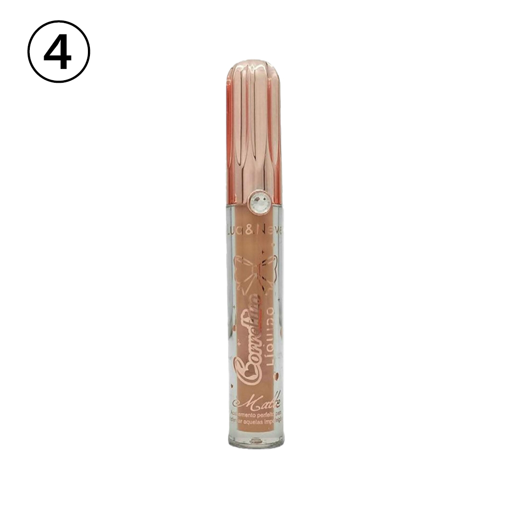 Corretivo Líquido Lua&Neve com Brilho de Diamante | Textura Suave, Corretagem Precisa, Criando Base Impecável