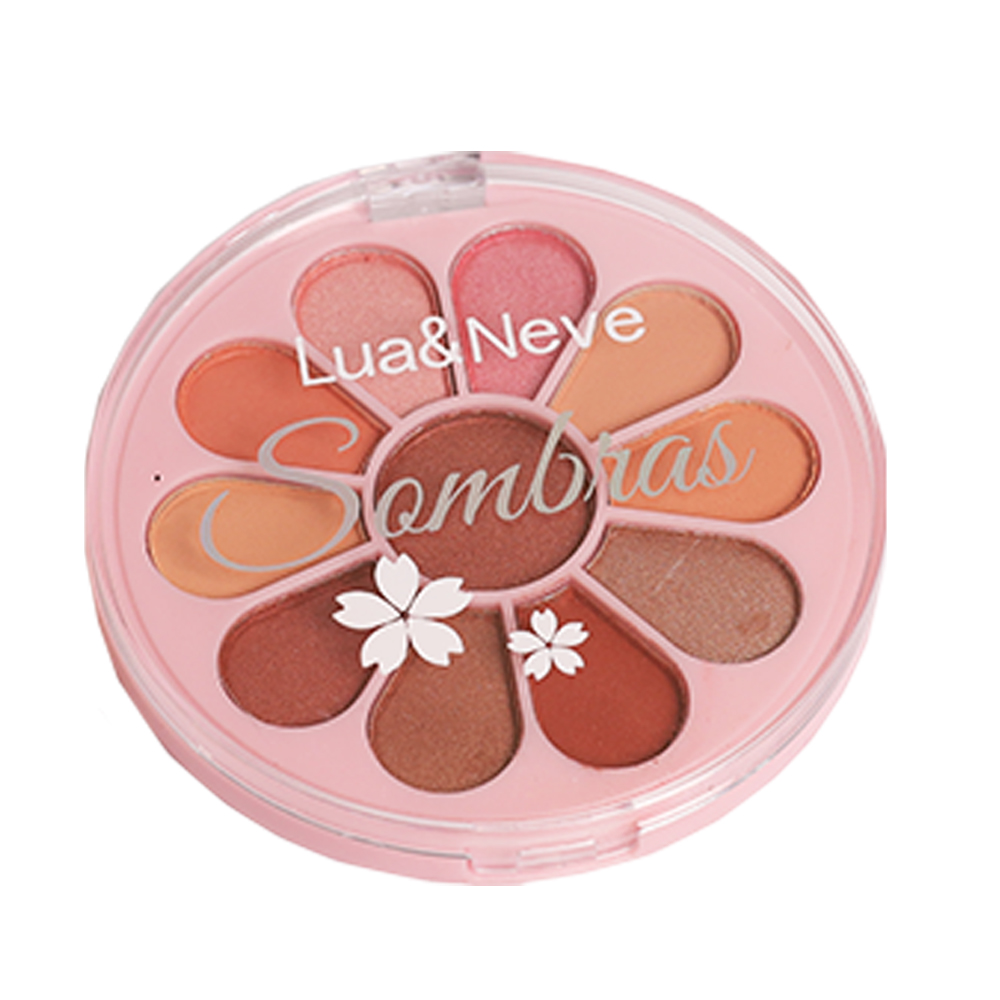 Paleta de Sombras Lua&Neve em Forma de Pétala | Várias Cores, Fina Textura, Criando Maquiagem Ocular Versátil