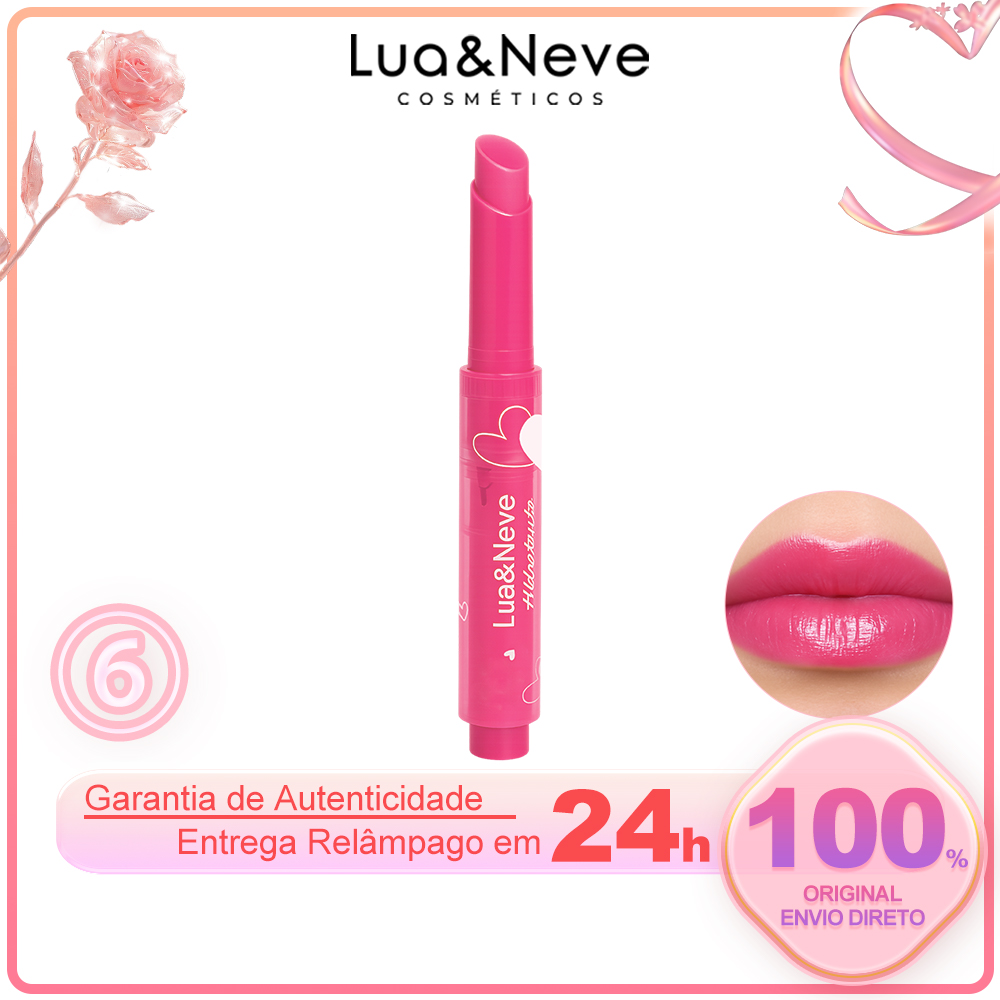 Caneta de Gloss Labial Gel com Coração Lua&Neve | Hidratação Gelatina, Fixação em Uma Passe, Cria Lábios Juicy no Inverno