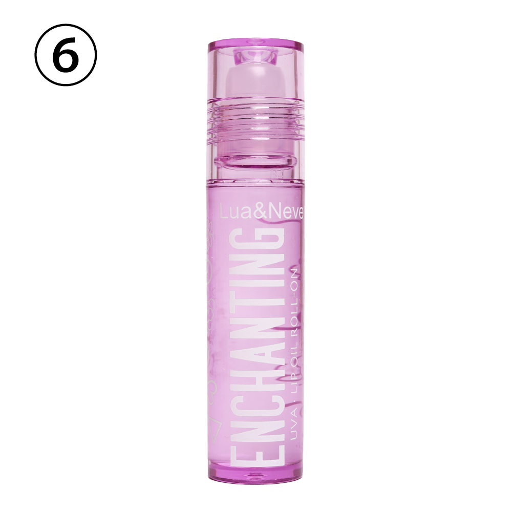 Óleo Labial de Rolo Lua&Neve | 6 Aromas Doces de Frutas, Nutrição e Reparação, Brilhando os Lábios A qualquer Momento